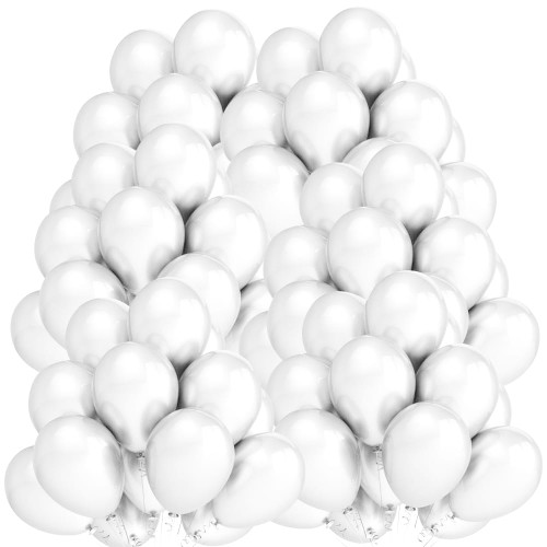 Balony EV27/600 Metaliczne białe 25-32cm 100szt-26245