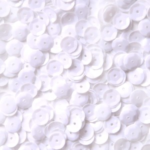 Cekiny 6mm koła łamane 15g pastelowe Białe 6B1
