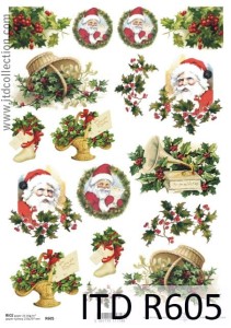 Papier decoupage ryżowy R605 A4