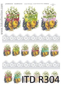 Papier decoupage ryżowy R304 A4