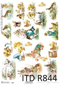 Papier decoupage ryżowy R844 A4