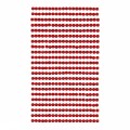 Półperełki samoprzylepne 4mm czerwone 440szt 024