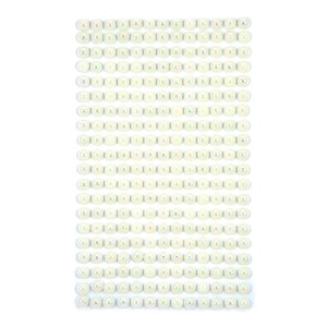 Półperełki samoprzylepne 6mm białe opal 260szt 032