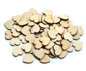 Serca drewniane ze sklejki 1 cm - 25 szt