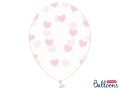 Balon Serduszka J.Różowe Crystal Clear 30 cm-1 szt