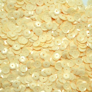 Cekiny 6mm koła łamane 17g pastelowe Kremowe 6B3