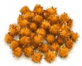 Pompony 1,3 cm złote brokatowe 50 szt