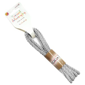 Sznur skręcany 5 mm 2m Srebrny SZ-2733