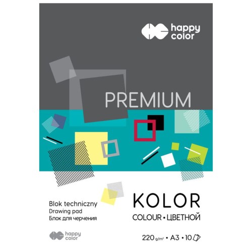 Blok techniczny Premium A3 220g 10 kolorów HC