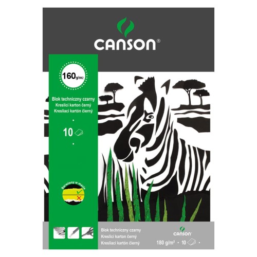 Blok techniczny A3 Czarny 160g 10k. Canson