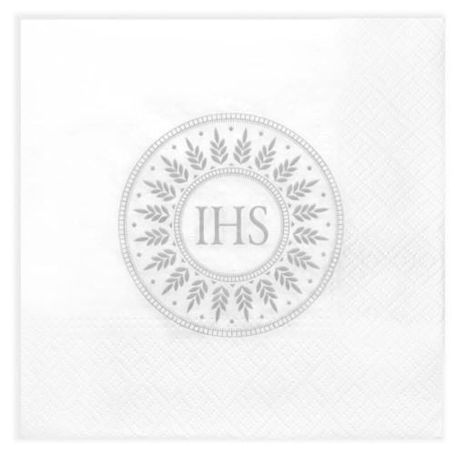 Serwetki papierowe 33cm IHS Hostia Srebrna