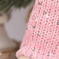 Skrzat gnom z różową czapką i cekinami 25 cm