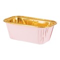 Foremki do pieczenia prostokątne różowo-złote 10sz