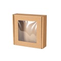 Pudełko z okienkiem 200x200x50mm FALA wełna,wstążk