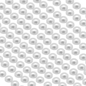 Półperełki samoprzylepne 6mm białe 260szt 028