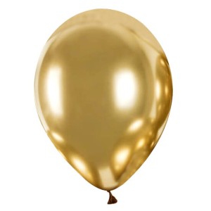 Balony 30 cm Chromowane Złote Glossy - 50 szt