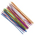 Druciki pluszowe brokatowe 30 cm 40 szt DP-6372