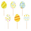 Toppery dekoracyjne piki Pisanki 5szt