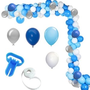 Girlanda Balonowa Srebrno Niebieska XXL