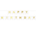 Baner urodzinowy Happy Birthday Biały