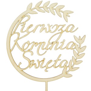 Topper ze sklejki Pierwsza Komunia Święta