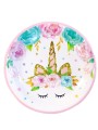 Talerzyki papierowe Jednorożec 18 cm 6 szt JIX