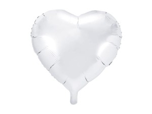 Balon foliowy 18'' Serce Białe