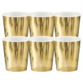 Kubeczki papierowe Złote 220 ml 6 szt