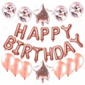 Zestaw balonów Happy Birthday Różowe Złoto