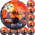 Talerzyki papierowe Halloween dynie 10 sztuk