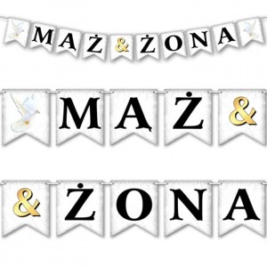 Baner chorągiewki Mąż Żona