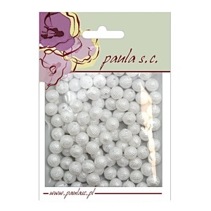 Koraliki perełki 8 mm z dziurką kropki białe
