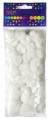 Pompony akrylowe mix Biale 24szt KSPO-004