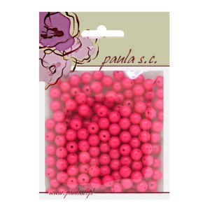 Koraliki perełki 8 mm z dziurką Pastelowe Amarant 