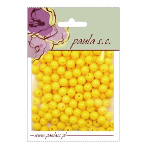 Koraliki perełki 8 mm z dziurką Pastelowe Żółte 