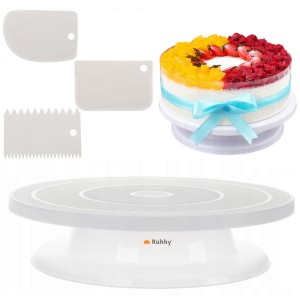 Patera obrotowa na ciasto tort 28cm plus szpatułki 3szt