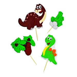 FIGURKA CUKROWA TOPPERY NA TORT DINOZAURY 2D JADALNA DEKORACJA