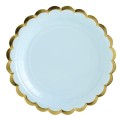 Talerzyki papierowe 18 cm J.Niebieskie 001J 6 szt