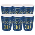 Kubek Happy Birthday 30 granatowy 220ml 6szt