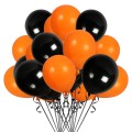 Balony mix pomarańczowo-czarny 25 szt 30cm