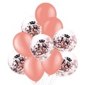 Zestaw balonów 18 Urodziny Konfetti Rose Gold