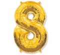 Balon foliowy Złoty 38 cm cyfra 8