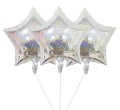 Balon foliowy 18'' Gwiazda Holograficzna Srebrna