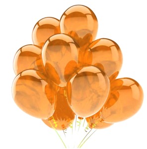 Balony 30 cm Crystal Krystaliczne pomarańczowe 10szt