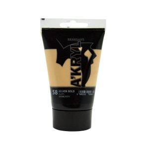 Farba Akrylowa A'KRYL 100 ml 58 Złoty Srebrzysty