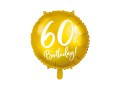 Balon foliowy 18'' Okrągły Złoty 60th Birthday