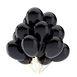 Balony czarne metalic 30 cm - 14 szt