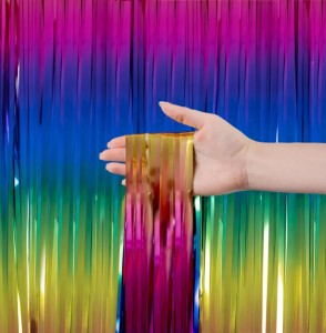 Kurtyna Party Tęczowa 100 x 250 cm