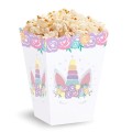 Pudełko na popcorn Jednorożec 6 szt