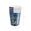 Kubek Happy Birthday 50 granatowy 220ml 6szt